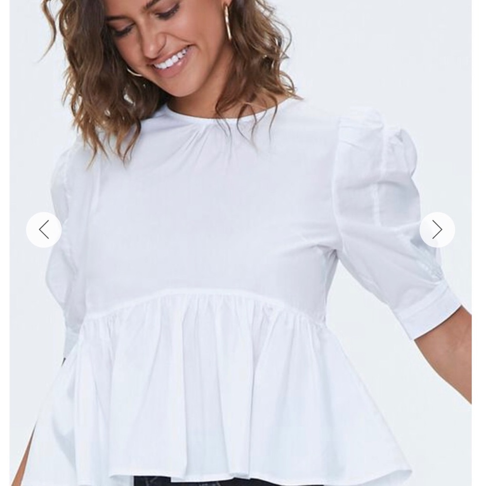 Flounce Puff Sleeve Top